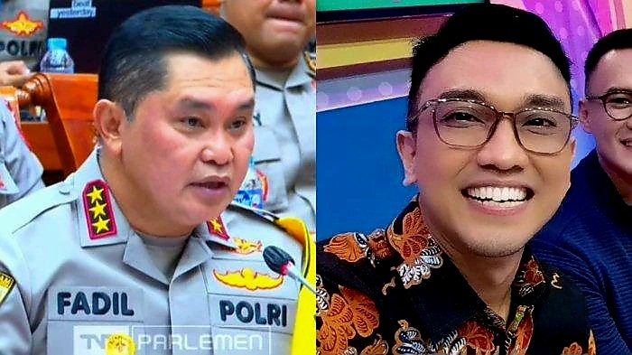 Kolase foto Kabaharkam Polri, Komjen M Fadil Imran, dan kepada Juru Bicara Tim Pemenangan Nasional (TPN) Ganjar-Mahfud, Aiman Witjakson