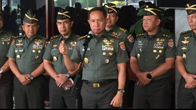 Jenderal TNI Agus Subiyanto di gedung DPR, Jakarta, Selasa (21/11/2023). (Sumber: Kompas TV)