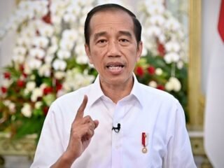 Presiden Joko Widodo saat memberikan pernyataan soal surat dari FIFA di Istana Merdeka pada Jumat (7/10/2022). (Dok. Sekretariat Presiden)