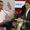 Kolase foto Presiden Jokowi dan Anies Baswedan.