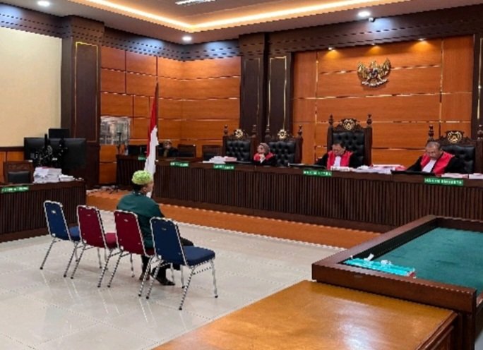 Sidang pembacaan putusan tindak pidana korupsi pengelolaan dana BAZNAS Kabupaten Pasaman periode 2017-2020 terdakwa H. Syafrizal, SF, SIQ, S.Ag, MPD, yang akrab dipanggil SAF alias Buya, pada Kamis, 29 Februari 2024 di Pengadilan Tipikor Padang.