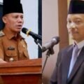 Kolase foto Bupati Pasaman, Sabar AS dan Sekda Pemkab Pasaman, Mara Ondak yang baru diberhentikan dari jabatan. Ist