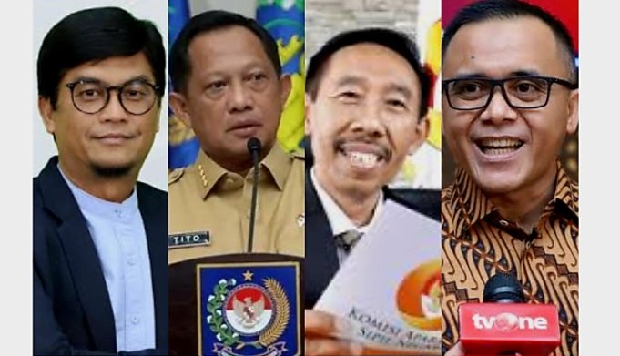 Kolase foto Menteri Dalam Negeri RI (Mendagri), Menteri Pendayagunaan Aparatur Negara Dan Reformasi Birokrasi RI (MenPANRB), Ketua Komisi Aparatur Sipil Negara (KASN), dan Kepala Badan Kepegawaian Negara. Ist