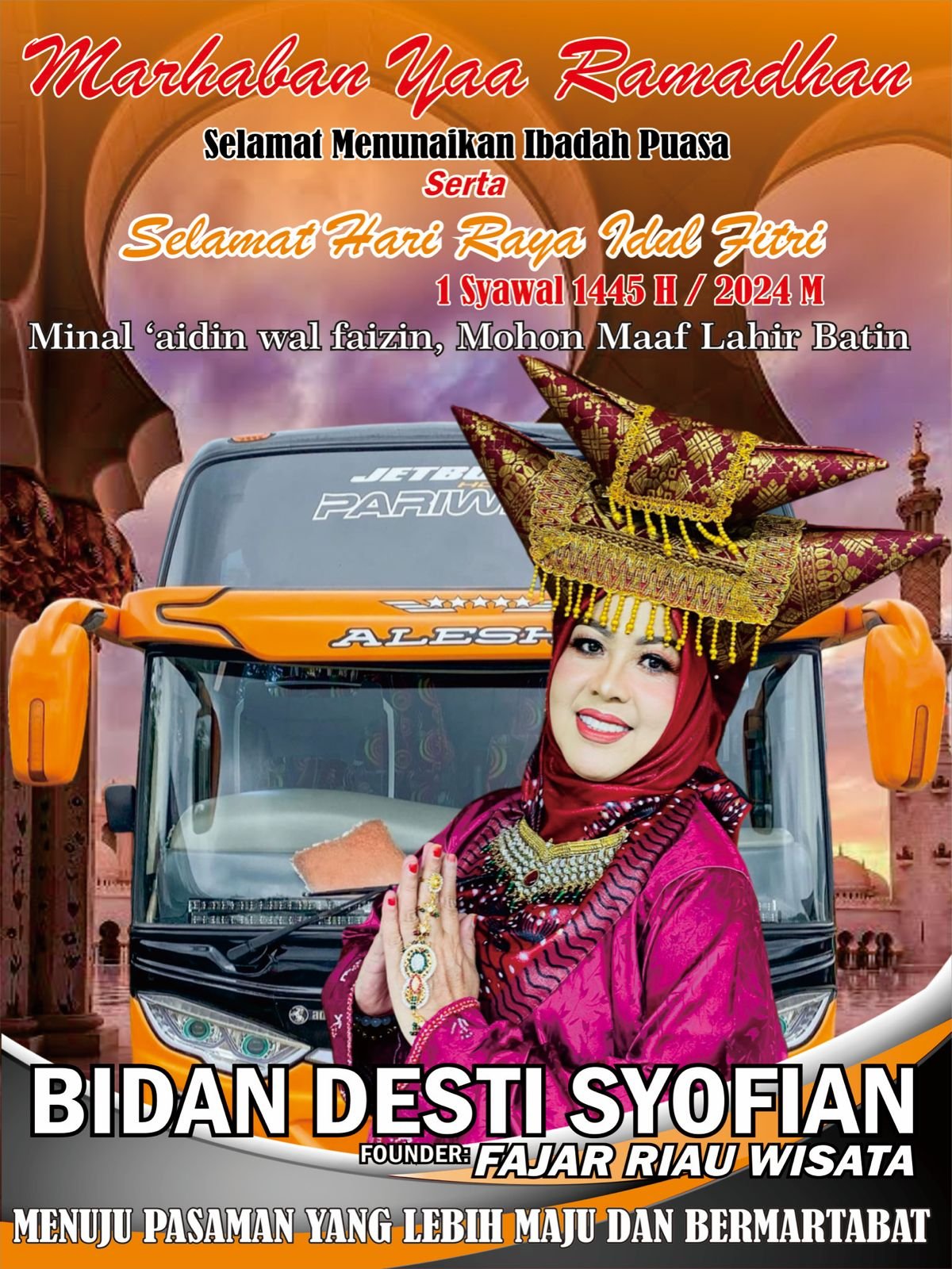 Potret baliho Bidan Desti Syofian tersebar diberbagai titik di wilayah Kabupaten Pasaman.