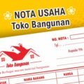 Ilustrasi nota toko bangunan