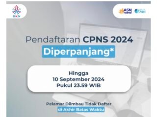 BKN Perpanjang Pendaftaran CPNS Hingga 10 September 2024