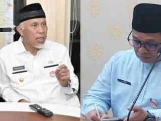 Kolase foto Gubernur Sumbar, Mahyeldi dan Kepala Biro Kesra Setdaprov Sumbar, Al Amin. (diolah dari berbagai sumber)