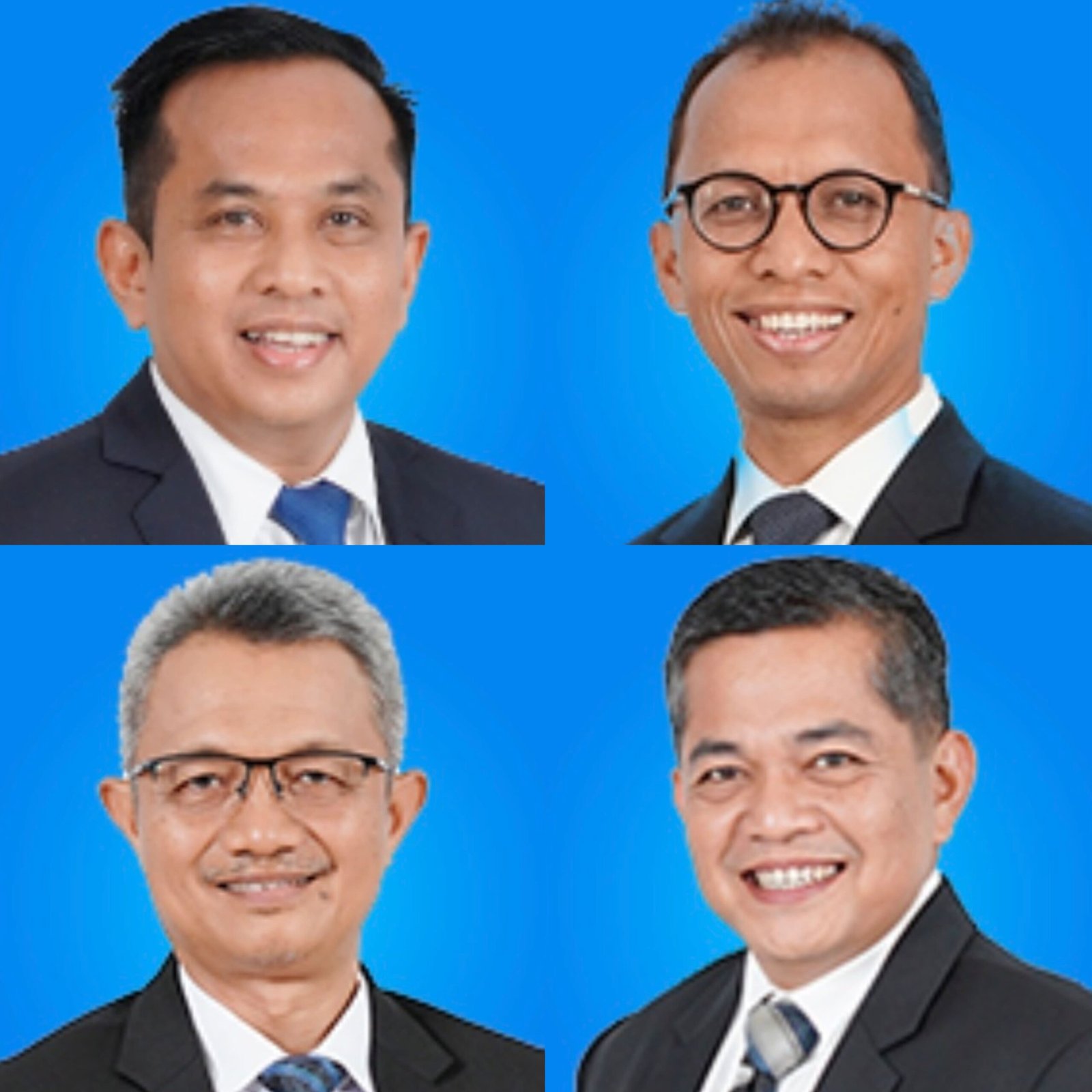 Direksi Bank Nagari periode 2024-2028 Direktur Utama Bank Nagari, Gusti Candra, Direktur Keuangan, Roni Edrian, Direktur Operasional, Zilfa Efrizon, Direktur Kepatuhan, Sukardi. (dok. Bank Nagari)