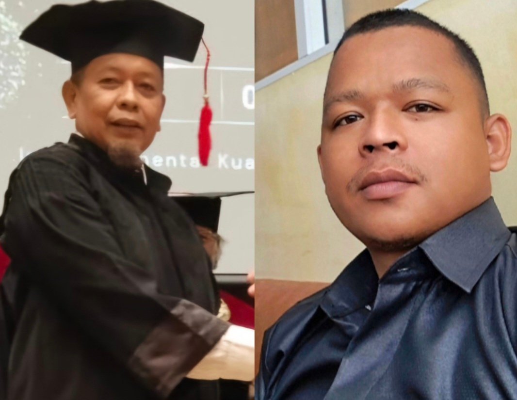 Kolase foto Darlinsah, SH, Pemimpin Redaksi PenaHarian.com dengan Prof. Anul Zufri, Ph.D., Dosen Hukum Internasional AUI