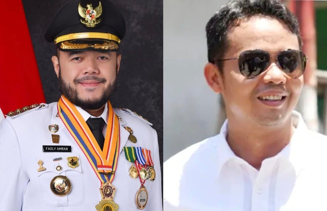 Kolase foto Wali Kota Padang, Fadly Amran dan Kepala Bagian Prokopim Setda Kota Padang, Tommy TRD.