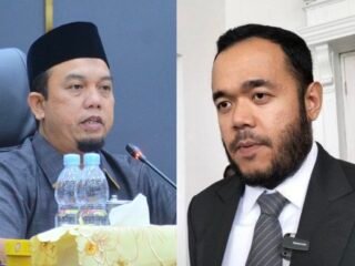 Kolase foto Ketua DPRD Kota Padang, Muharlion dan Wali Kota Padang, Fadly Amran.