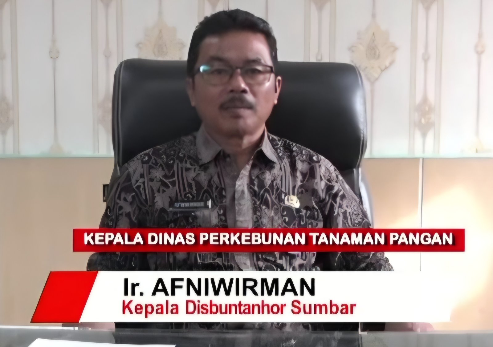 Kepala Dinas Perkebunan, Tanaman Pangan, dan Hortikultura Sumbar Afniwirman. Dok. Disbuntanhor sumbar