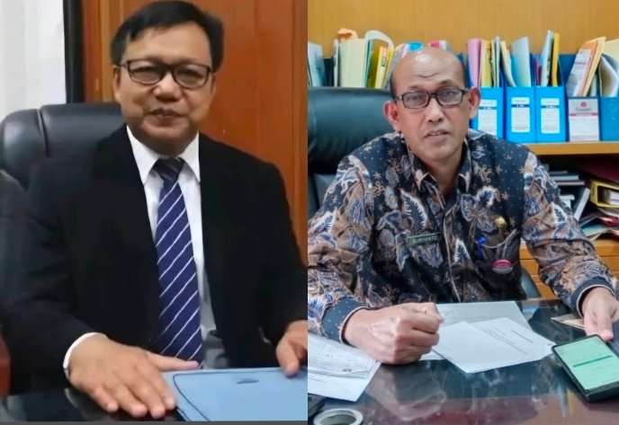 Kolase foto Kepala Dinas Pendidikan Sumbar, Habibul Fuadi (kanan), dan Kabid SMK, Suryanto (kiri).