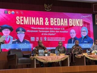 Prof Abdul Latif Bahas Tantangan Hukum dan Tanggung Jawab AI dalam Bedah Buku “Post-Human Era dan Hukum 5.0” di UIB