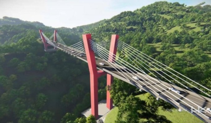 Ilustrasi Flyover Sitinjau Lauik.Foto: Dok. PT Hutama Karya (Persero)